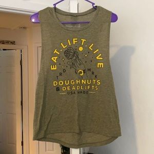 Doughnuts and deadlifts muscle tank